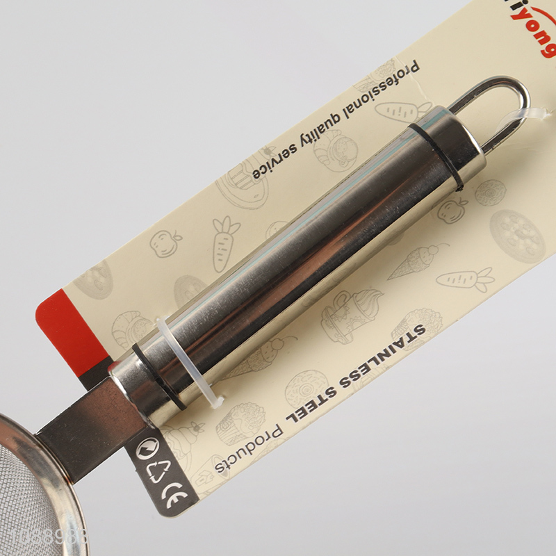 Wholesale durable stainless steel fine mesh strainer for tea, oil, fruit