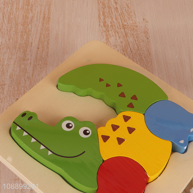 Top selling wooden kids 3d cartoon puzzle toys educational toys