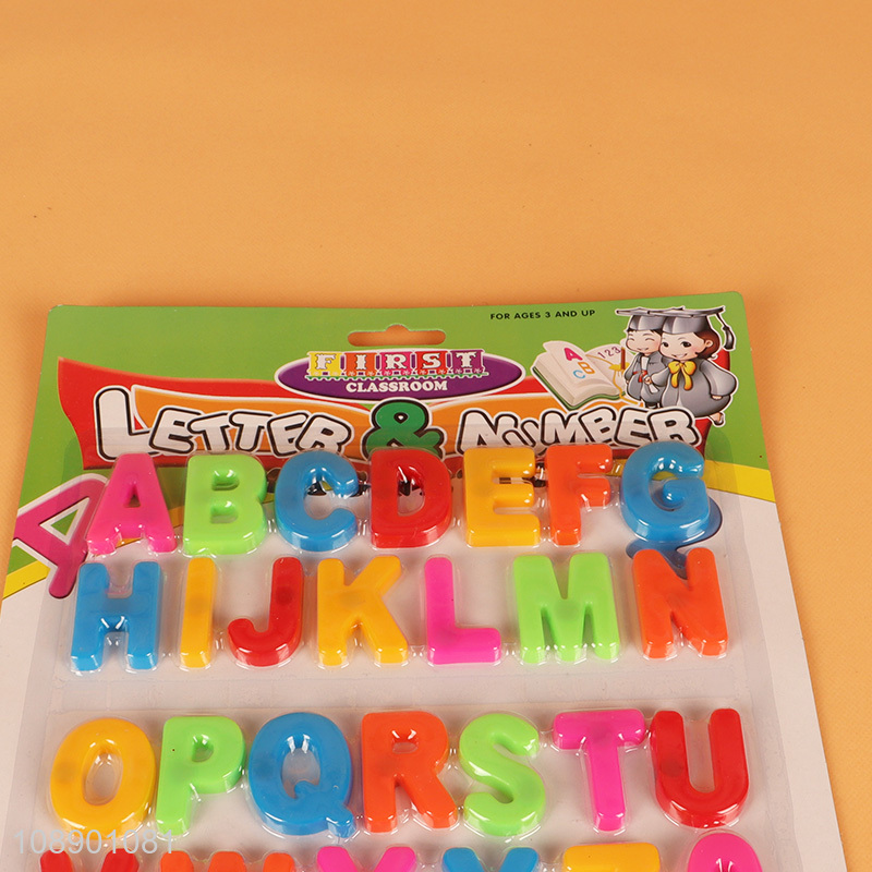 Low price 42pcs early education magnetic alphabet letters toy for baby