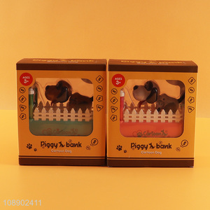 Factory price cartoon dog children money box coin bank toys