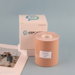 Wholesale cotton kinesiology tape water resistant elastic athletic tape for fitness