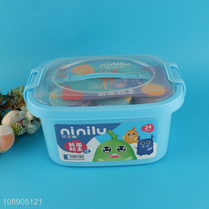 New product 24 colors anti-bacterial air dry ultra light modeling clay