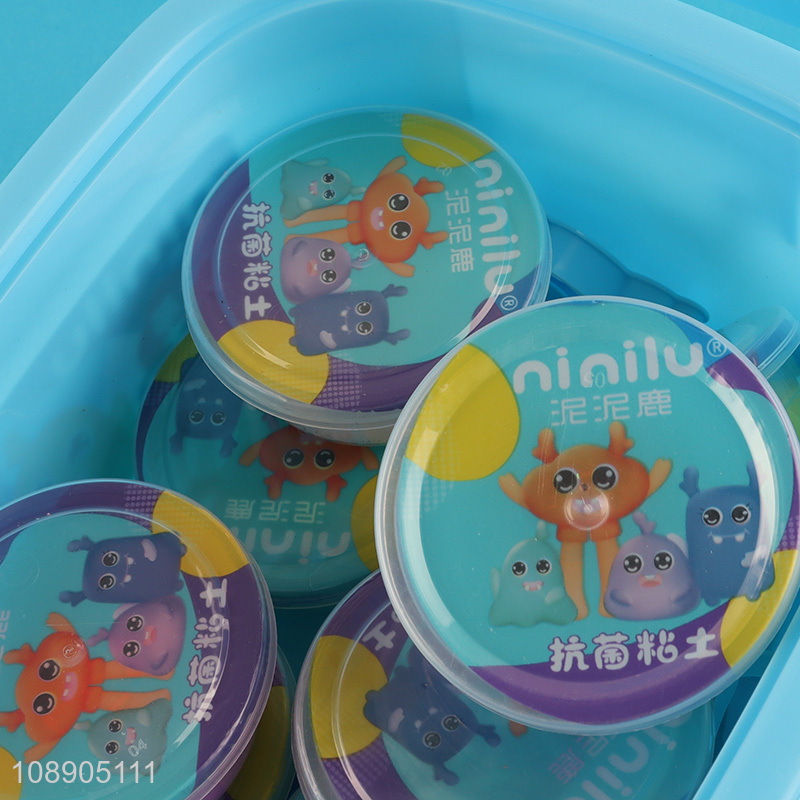 Wholesale 12 colors anti-bacterial ultra light clay with sculpting tools