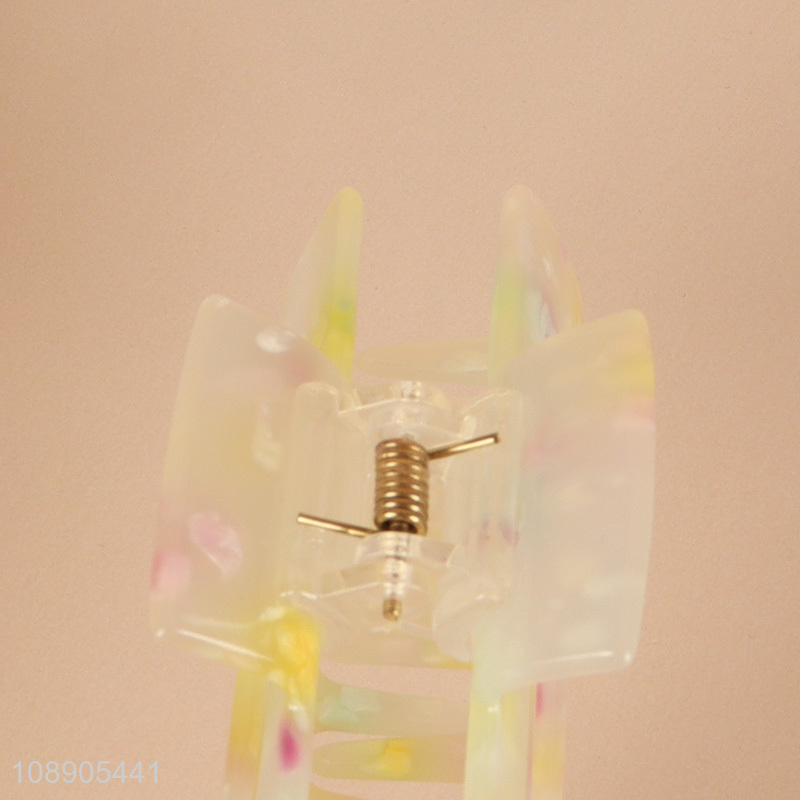 Hot selling rectangle acrylic women hair claw clips hair accessories