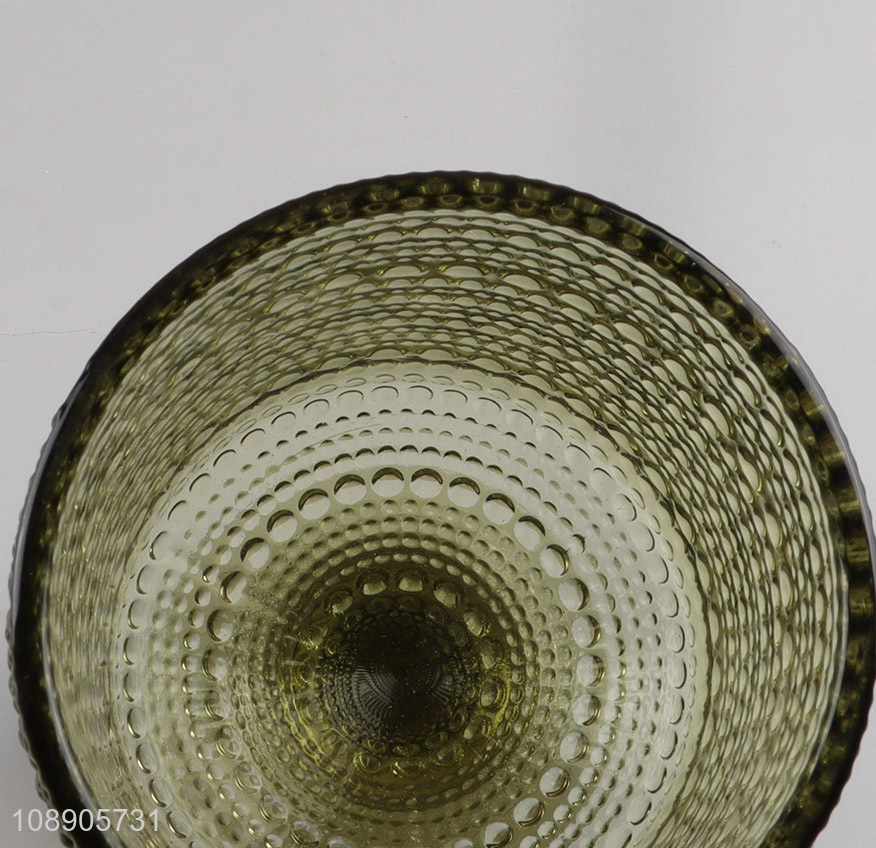 Yiwu market multicolor embossed glass wine glasses champagne glasses