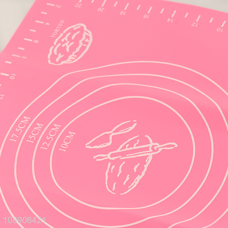 Wholesale non-slip reusable food grade silicone baking mat with measurements