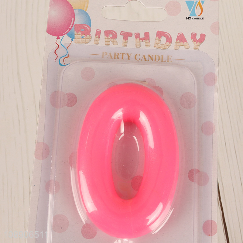 Hot selling birthday party candle number0 candle wholesale