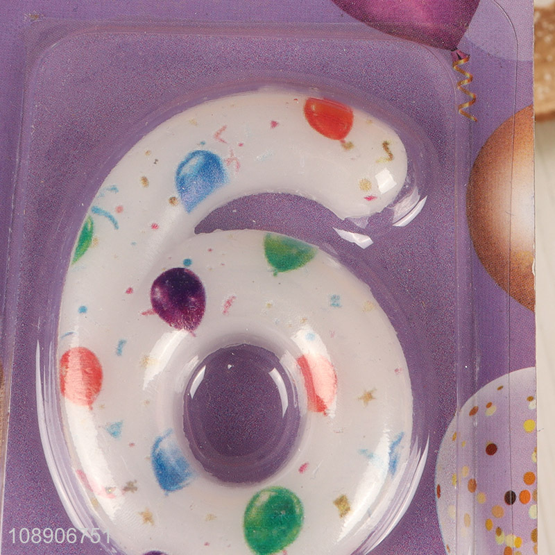 China supplier number 6 birthday party cake candle for decoration
