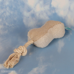 China supplier pet teeth cleaning cotton rope toy interactive toy
