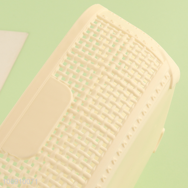 Wholesale plastic storage basket closet bathroom kitchen organizer bin