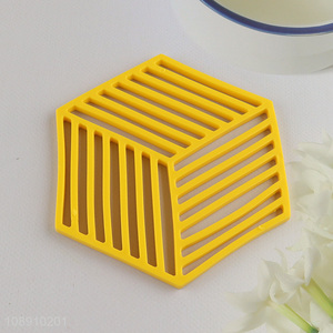 Wholesale hollow hexagonal trivet mats <em>pot</em> holders heat-proof mats