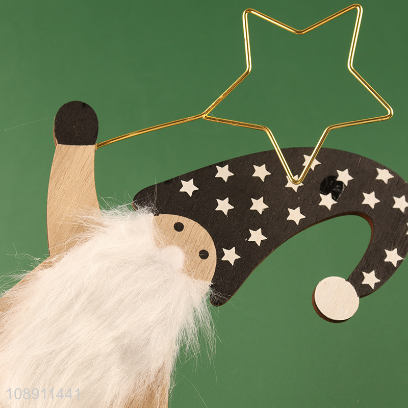 High Quality Wooden Christmas Gnome statue Christmas Tabletop Ornaments