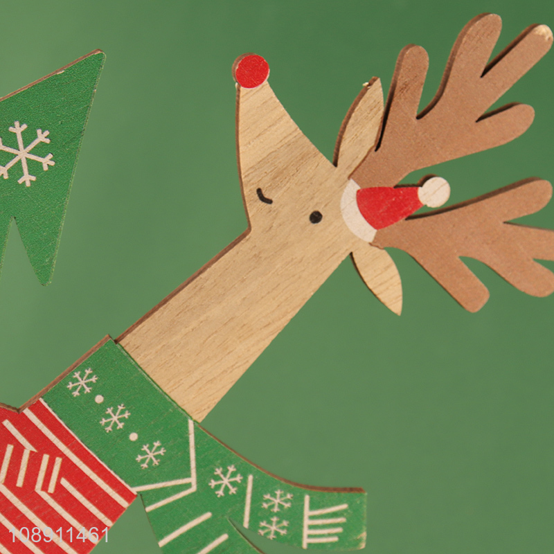 Good Quality Wooden Christmas Elk Home Tabletop Decor Wooden Crafts