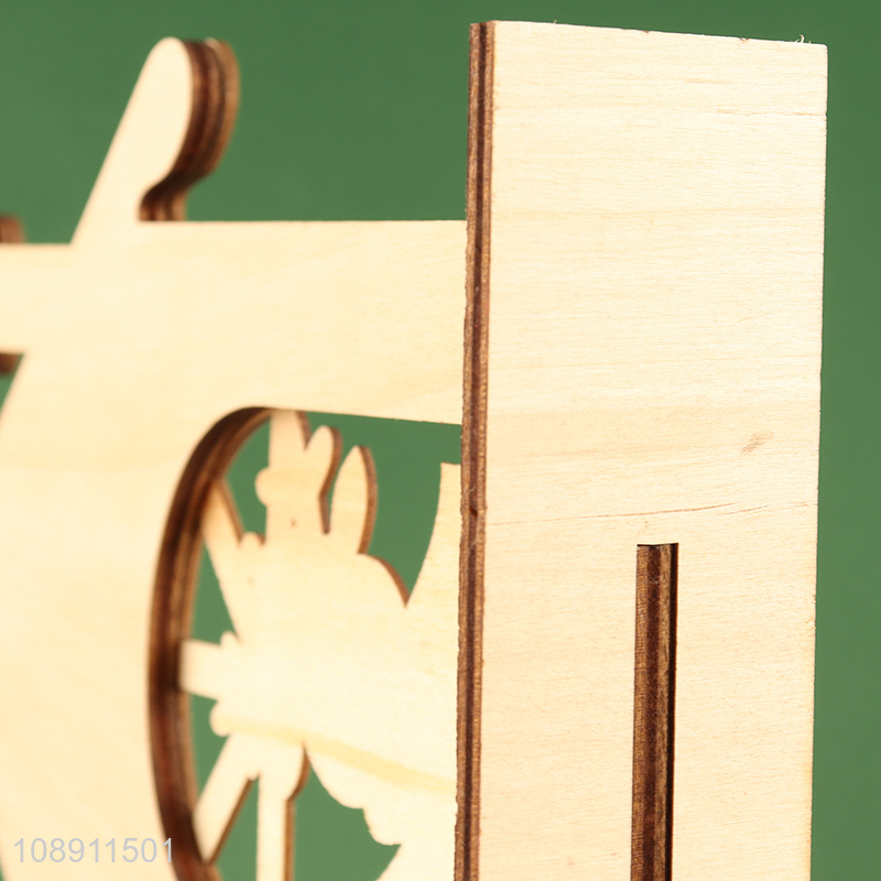 Factory Price Christmas Wooden House for Home Office Tabletop Decor