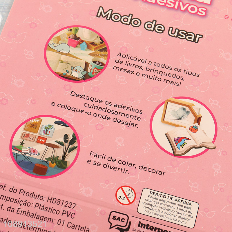 Wholesale Cartoon Butterfly PVC Stickers for Kids Teens