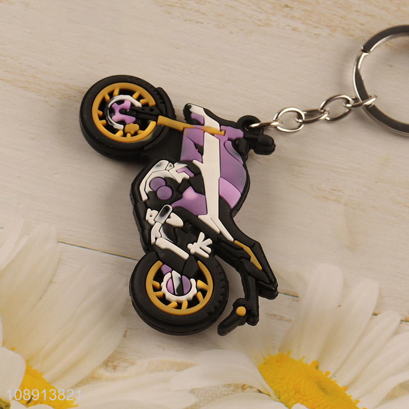 New Product Cartoon Motrcycle Silicone Key Chain Bag Pendants
