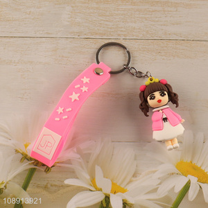 Hot Selling Kawaii Cartoon Silicone Keychain Bag Accessories