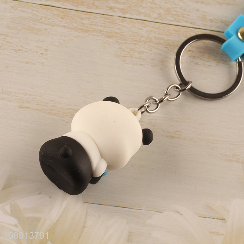 Good Quality Kawaii Panda Keychain Silicone Key Chain for Gift