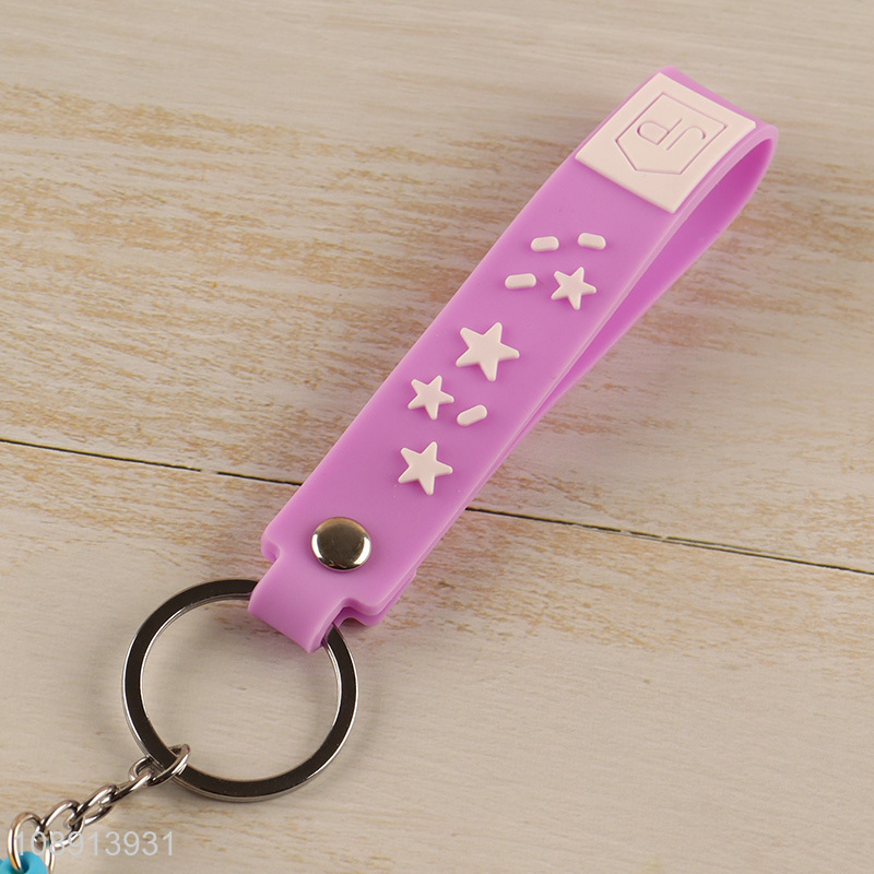 Factory Supply Cute Keychain Silicone Key Chain for Women Girls