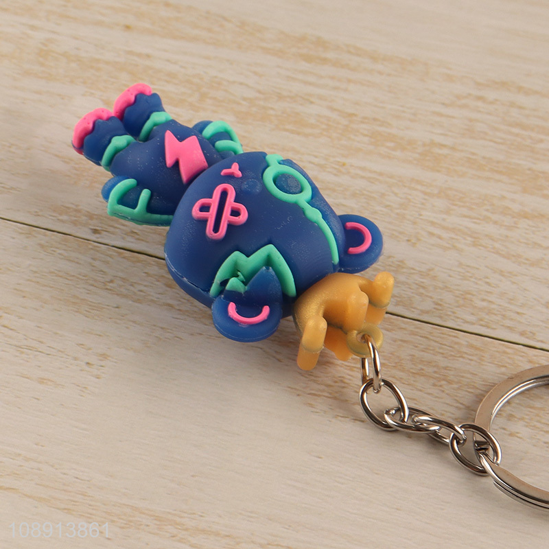 Wholesale Cute Cartoon Bear Silicone Keychain Handbag Pendants