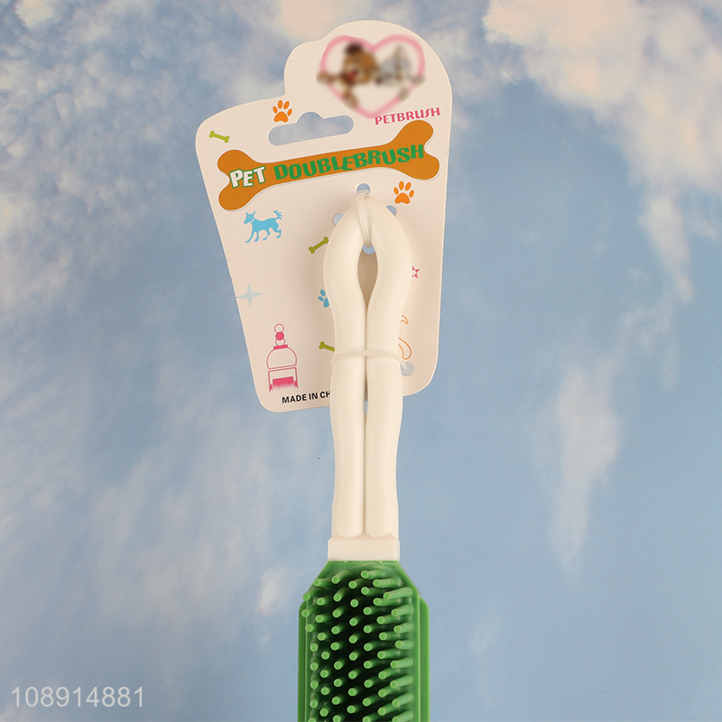 Wholesale soft bristle pet dog bathing brush with long handle