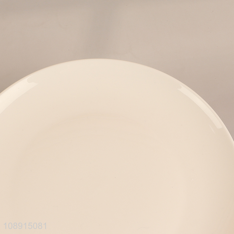 Good selling round white ceramic tableware plate for home restaurant