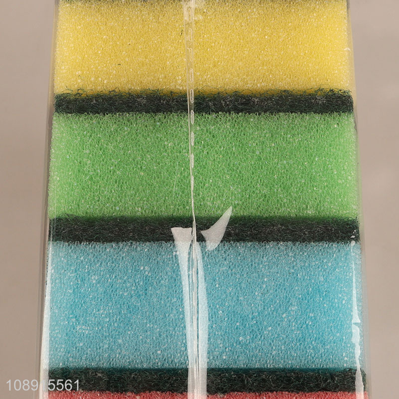 Hot products 5pcs multicolor dish washing cleaning sponge set