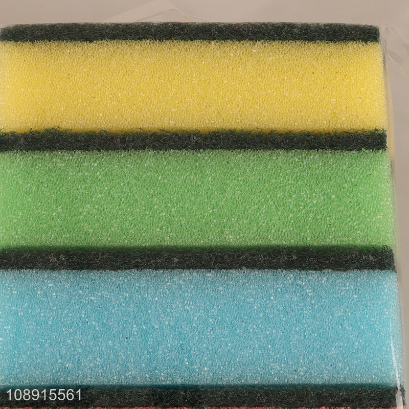 Hot products 5pcs multicolor dish washing cleaning sponge set