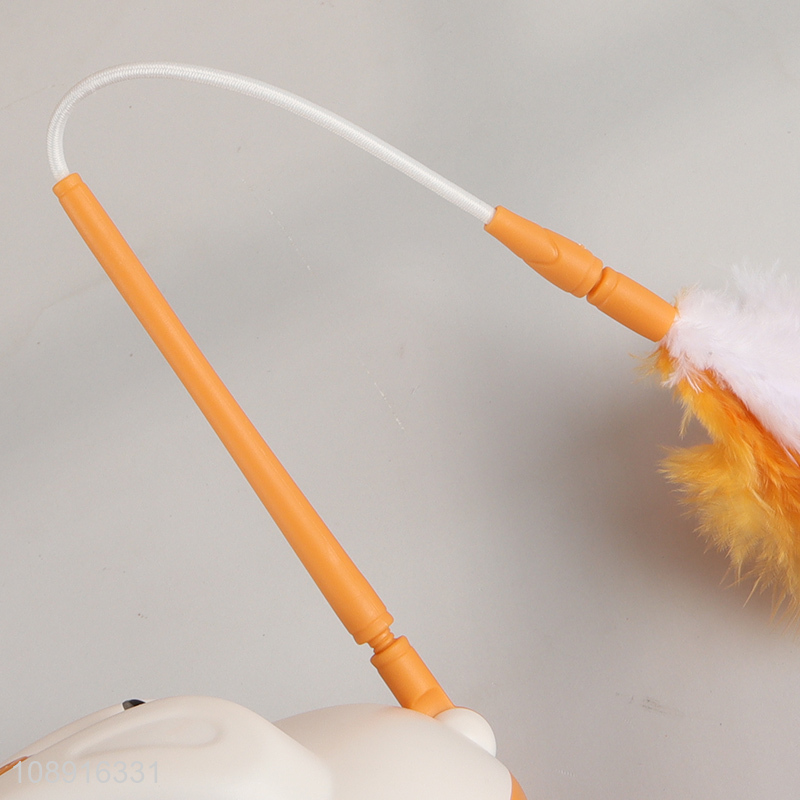 Wholesale interactive cat feather toy electric cat toy for indoor cats