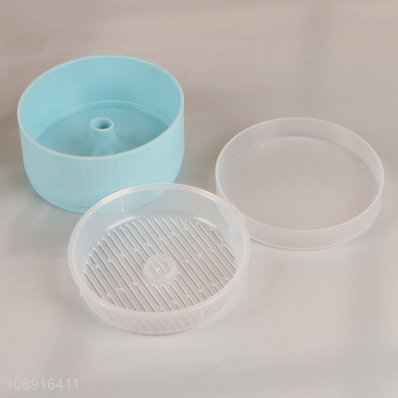 Wholesale cat grass kit with round plastic planter and organic seeds