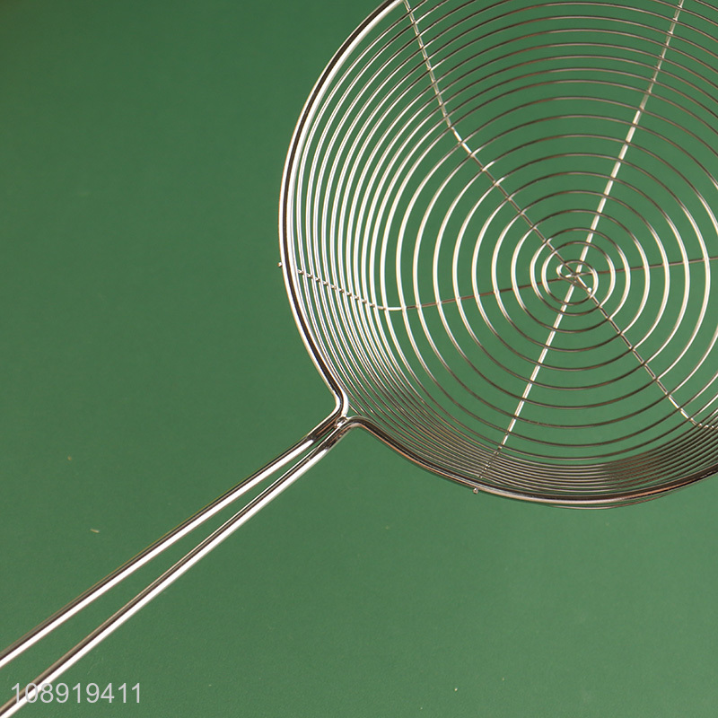 Yiwu market stainless steel fine mesh skimmer kitchen strainer