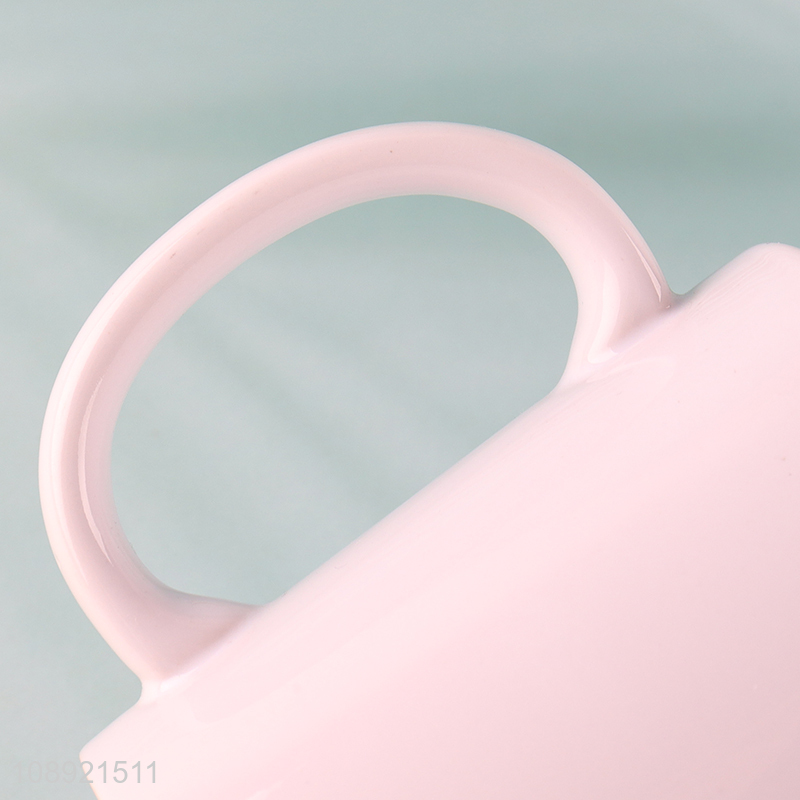 Online wholesale ceramic water cup coffee cup with handle