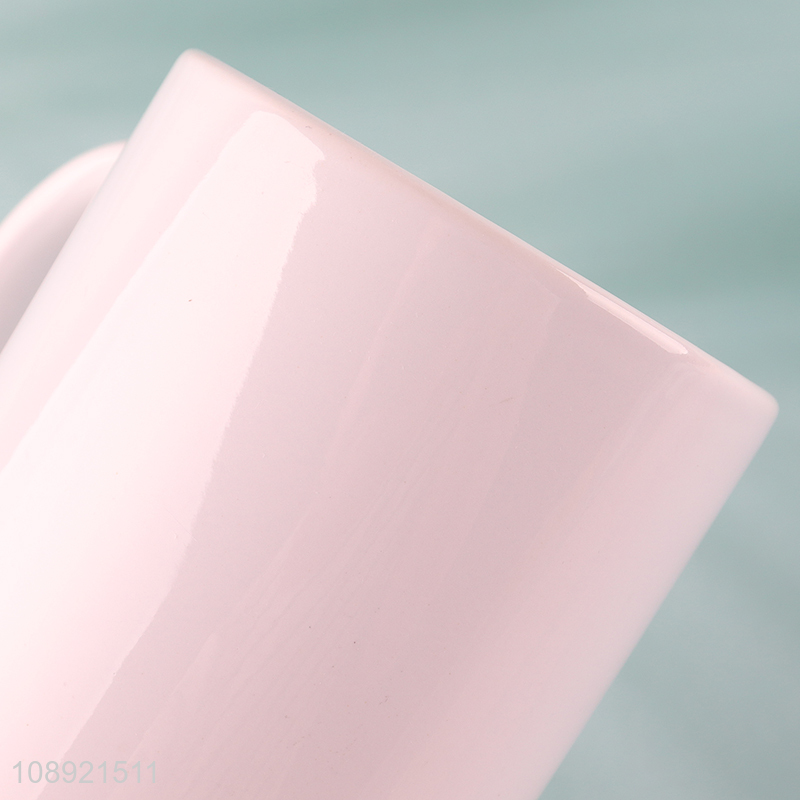 Online wholesale ceramic water cup coffee cup with handle