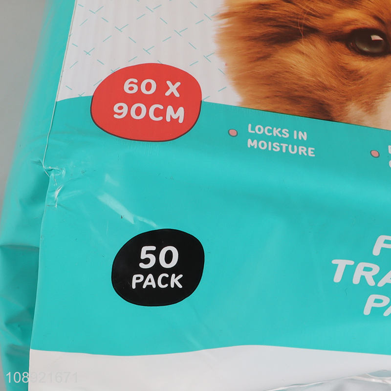 Factory price 50 pack leak-proof dog puppy training pads for cats