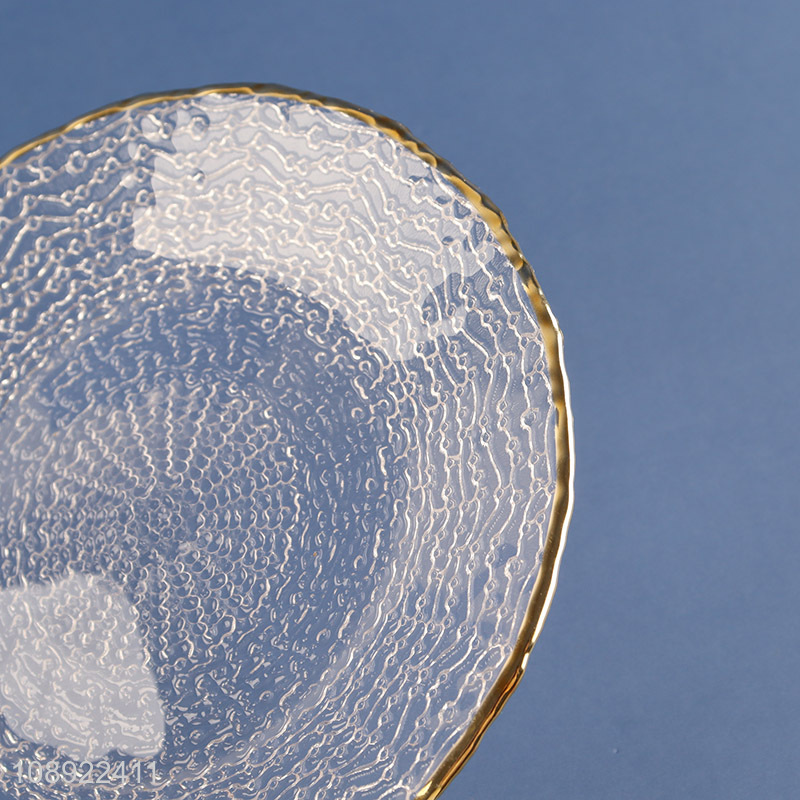 Good quality tabletop decoration glass food plate dinner plate for sale