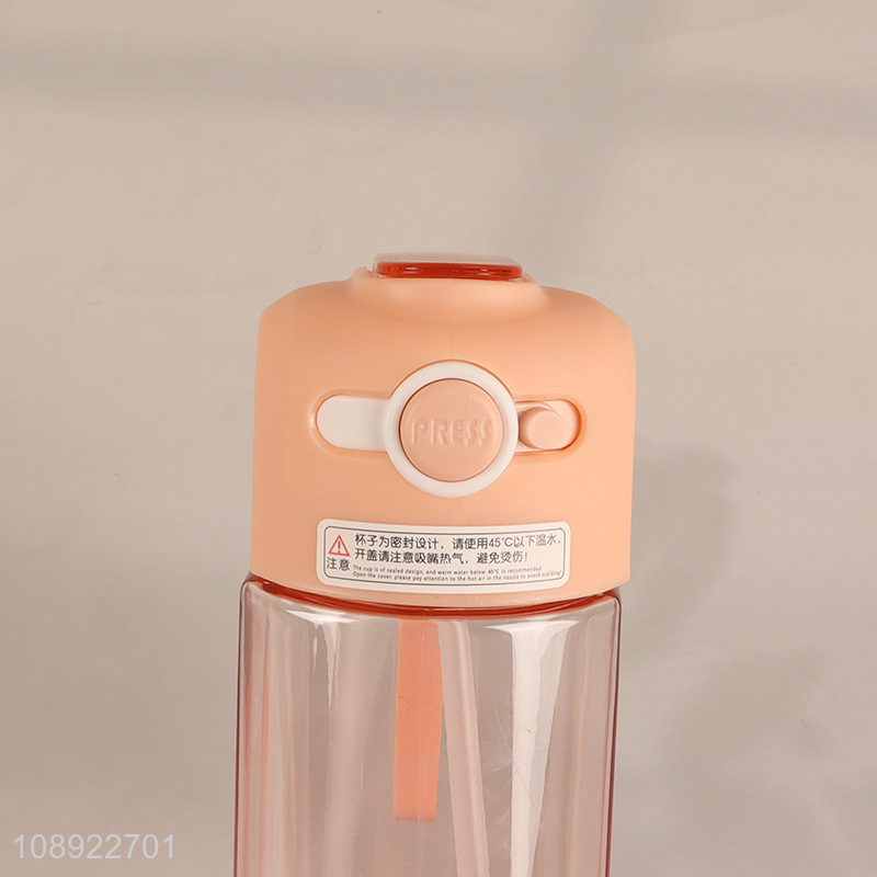 Hot Selling Reusable Plastic Sports Water Bottle with Flip Straw