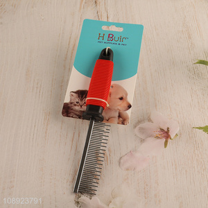 Top quality metal toothed pet grooming brush pet comb