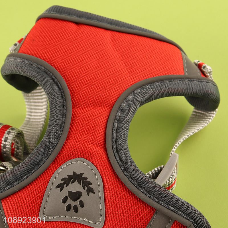 Good sale adjustable dog harness and leash set for outdoor