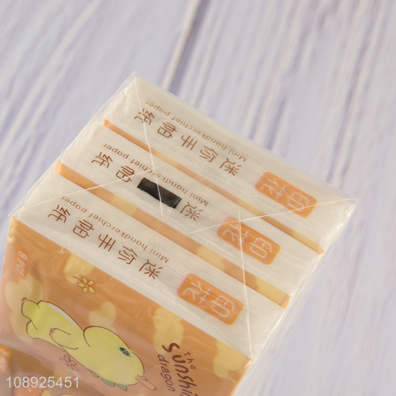 Hot items cartoon printed soft mini facial tissue pocket tissue
