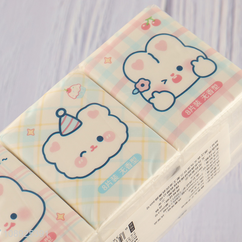 Top products cartoon animal printed facial tissue pocket tissue