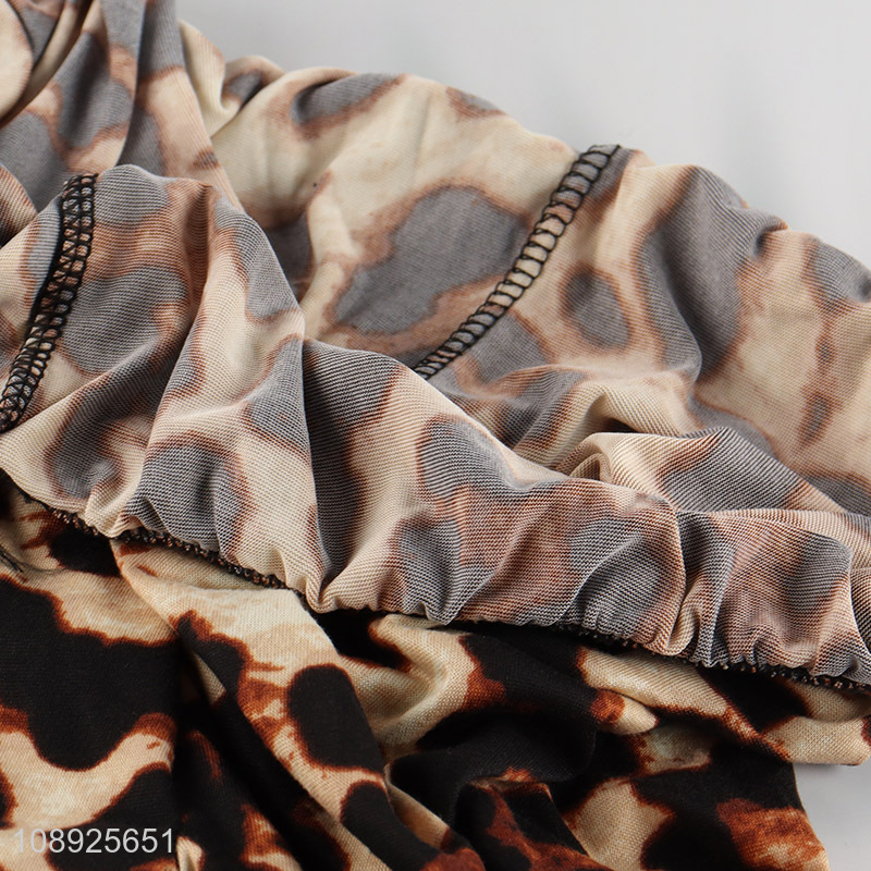 New arrival ladies leopard print loose pants for sale