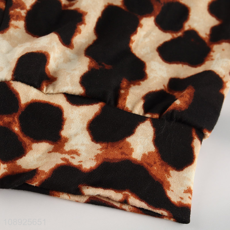 New arrival ladies leopard print loose pants for sale