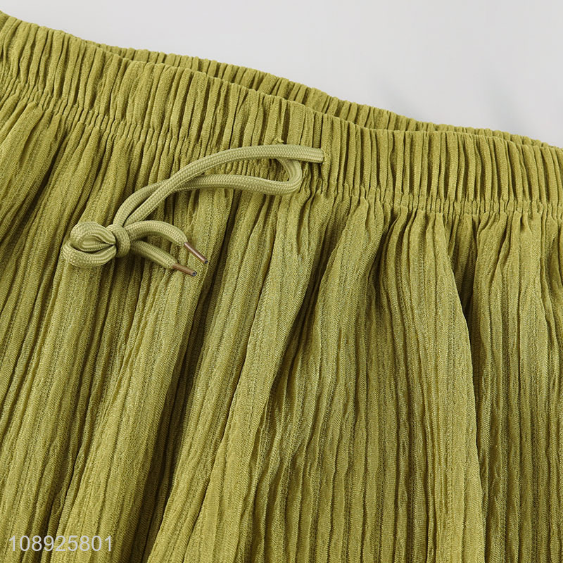 Most popular fashionable wide leg trousers casual pants for women