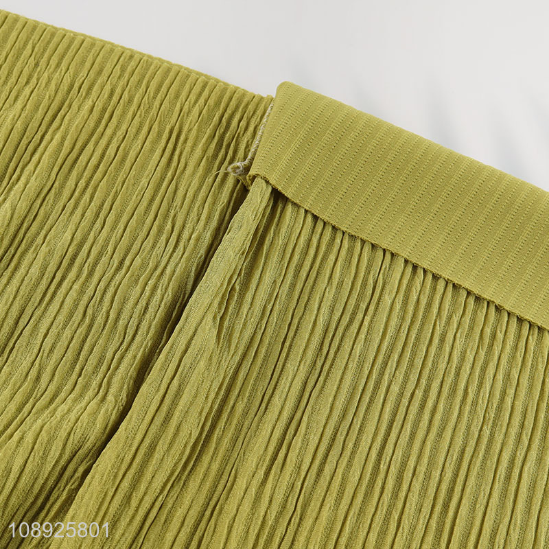 Most popular fashionable wide leg trousers casual pants for women