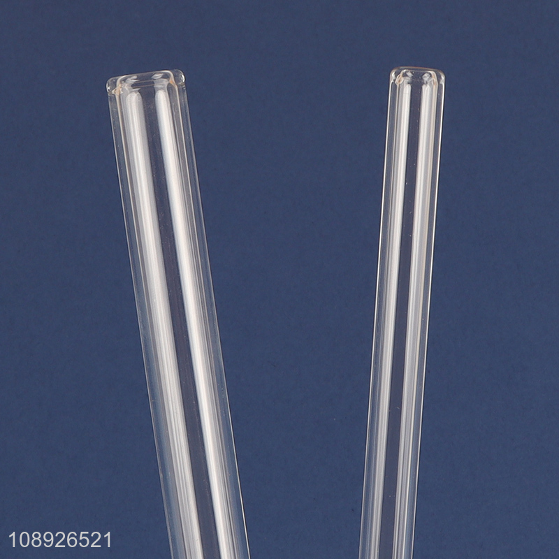 Good Quality 3+1 Reusable Glass Drinking Straws with Cleaning Brush
