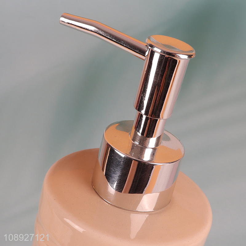 Hot selling refillable ceramic soap dispenser bottle bathroom accessories
