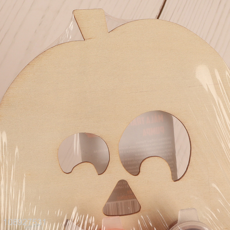New Product DIY Halloween Pumpkin Wooden Painting Kit for Kids
