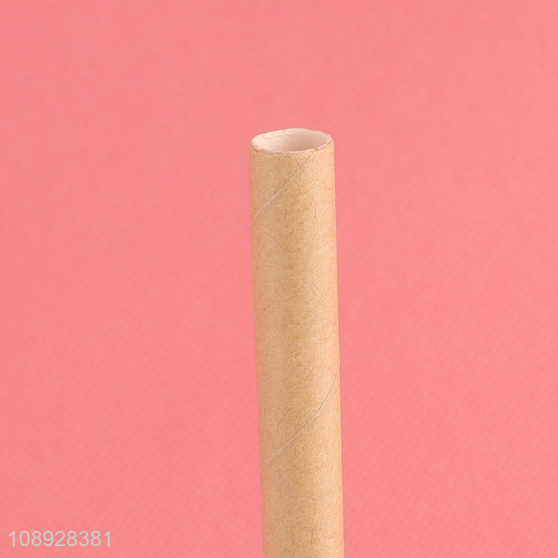 Factory Supply Biodegradable Straws Individually Wrapped Paper Straws