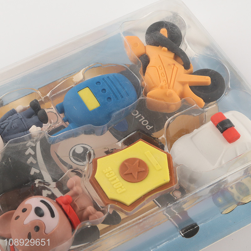 New arrival cartoon non-toxic kids stationery eraser set