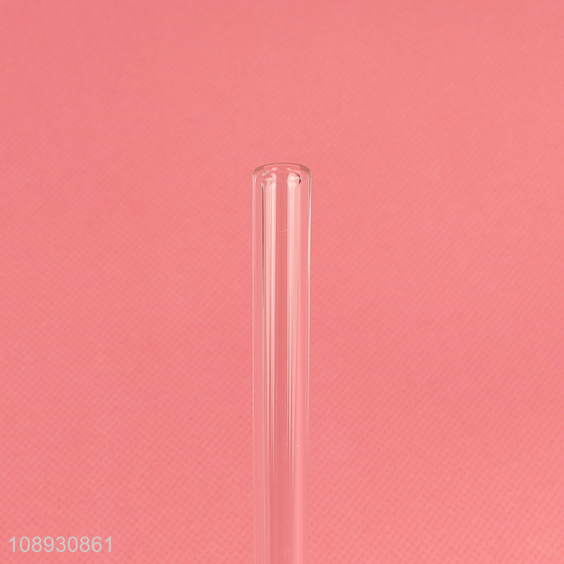 Good Quality 4+1 Reusable Flower Design Bent Glass Straws for Coffee